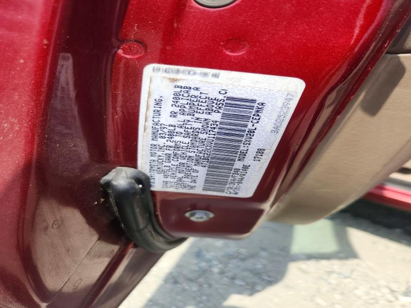 1997 Toyota Camry მანქანა იყიდება აუქციონზე, vin: 4T1BG22KXVU117434, აუქციონის ნომერი: 54228656