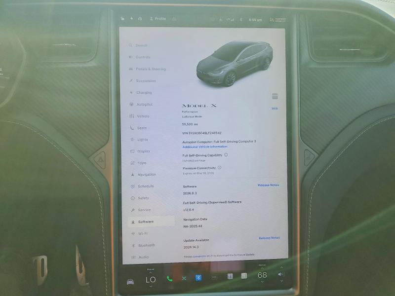 Продаж на аукціоні авто 2020 Tesla Model X, vin: 5YJXCBE49LF248542, номер лоту: 52303186