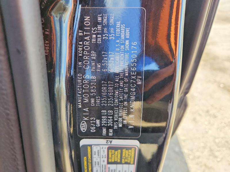Продаж на аукціоні авто 2014 Kia Sedona, vin: KNDMG4C7XE6550176, номер лоту: 54855026