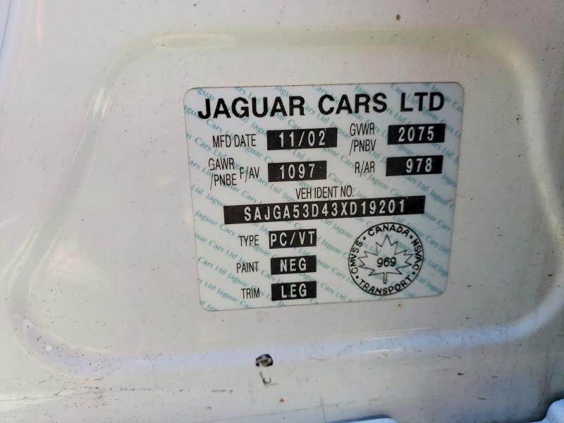 Продажа на аукционе авто 2003 Jaguar X-type, vin: SAJGA53D43XD19201, номер лота: 49537366