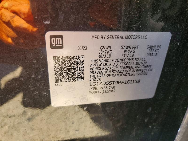 2023 Chevrolet Malibu მანქანა იყიდება აუქციონზე, vin: 1G1ZD5ST9PF161138, აუქციონის ნომერი: 53452806