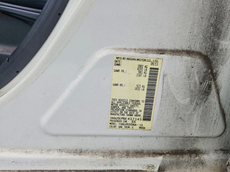 2013 Nissan Leaf მანქანა იყიდება აუქციონზე, vin: 1N4AZ0CP9DC417145, აუქციონის ნომერი: 53074456