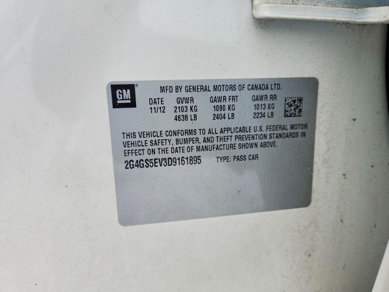 53624446 :رقم المزاد ، 2G4GS5EV3D9161895 vin ، 2013 Buick Regal مزاد بيع