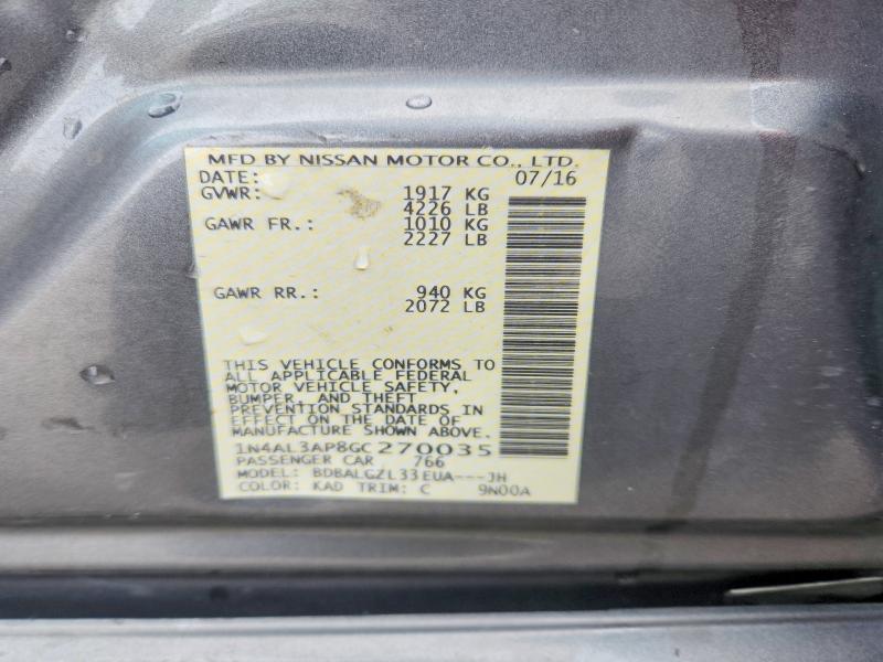 Продажа на аукционе авто 2016 Nissan Altima, vin: 1N4AL3AP8GC270035, номер лота: 54071006