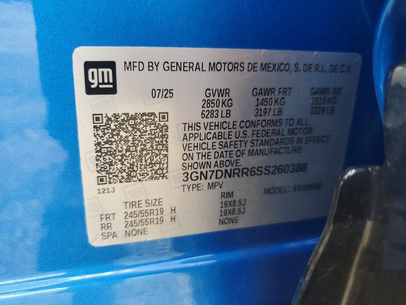 53700366 :رقم المزاد ، 3GN7DNRR6SS260388 vin ، 2025 Chevrolet Equinox مزاد بيع