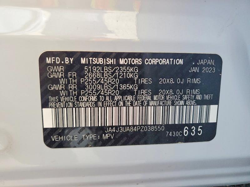 Aukcja sprzedaży 2023 Mitsubishi Outlander, vin: JA4J3UA84PZ038550, numer aukcji: 52776756