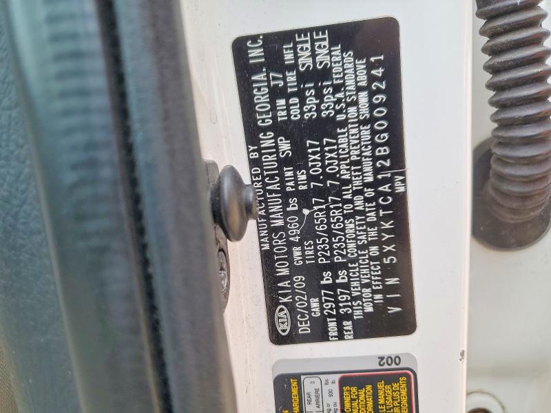 54868856 :رقم المزاد ، 5XYKTCA12BG009241 vin ، 2011 Kia Sorento مزاد بيع