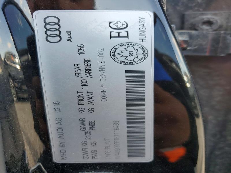 50435666 :رقم المزاد ، WAUBFRFF1F1116489 vin ، 2015 Audi A3 مزاد بيع