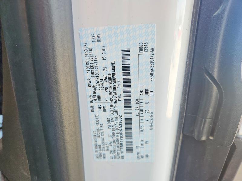 Продаж на аукціоні авто 2024 Ford Transit, vin: 1FTBR1Y83RKA38662, номер лоту: 53781906