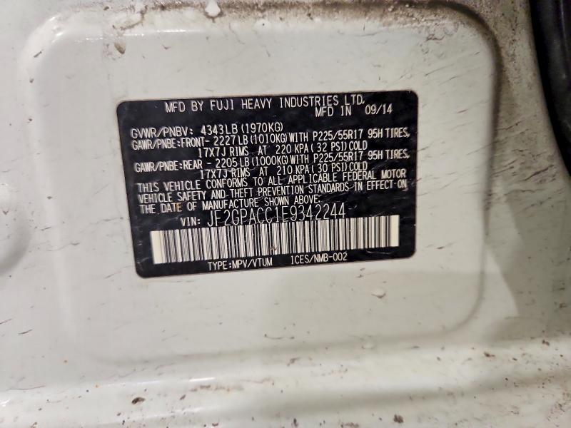 Продажа на аукционе авто 2014 Subaru Xv Crosstrek, vin: JF2GPACC1E9342244, номер лота: 53451346