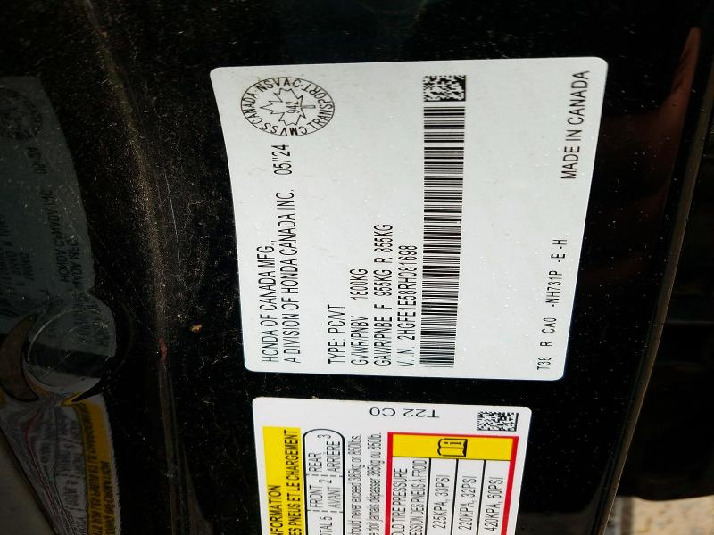 2024 Honda Civic მანქანა იყიდება აუქციონზე, vin: 2HGFE1E58RH081698, აუქციონის ნომერი: 54506856