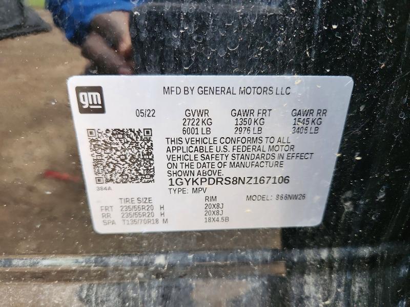 Продажа на аукционе авто 2022 Cadillac Xt6, vin: 1GYKPDRS8NZ167106, номер лота: 52067296
