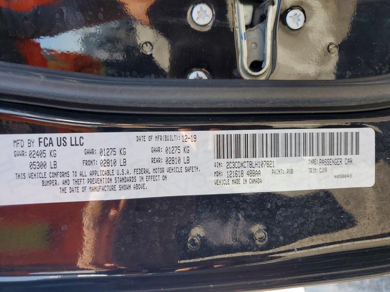54175466 :رقم المزاد ، 2C3CDXCT8LH107821 vin ، 2020 Dodge Charger مزاد بيع