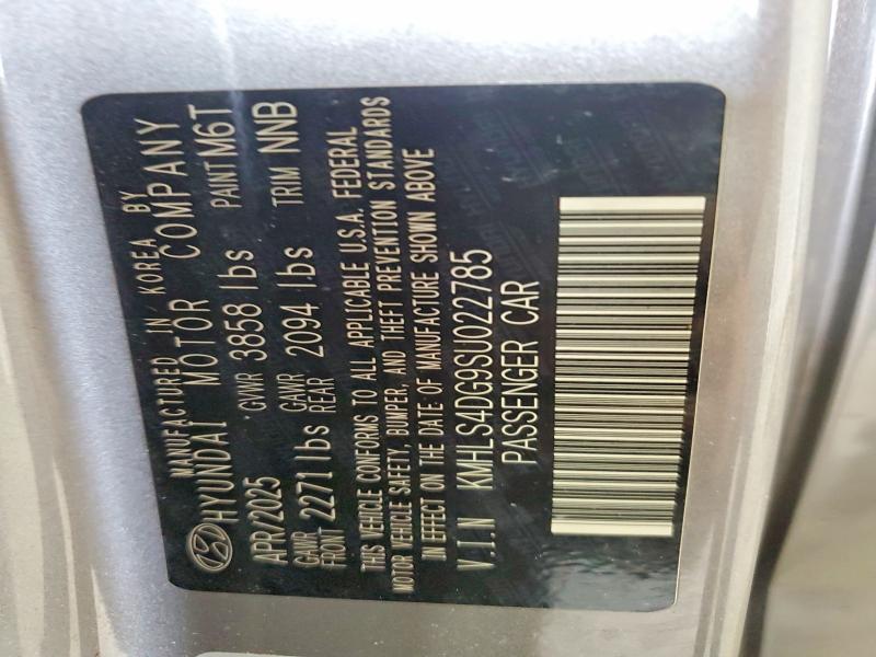 2025 Hyundai Elantra მანქანა იყიდება აუქციონზე, vin: KMHLS4DG9SU022785, აუქციონის ნომერი: 54780796