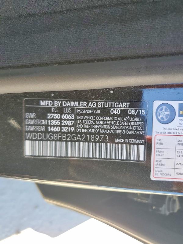 Продаж на аукціоні авто 2016 Mercedes-benz S, vin: WDDUG8FB2GA218973, номер лоту: 53602366
