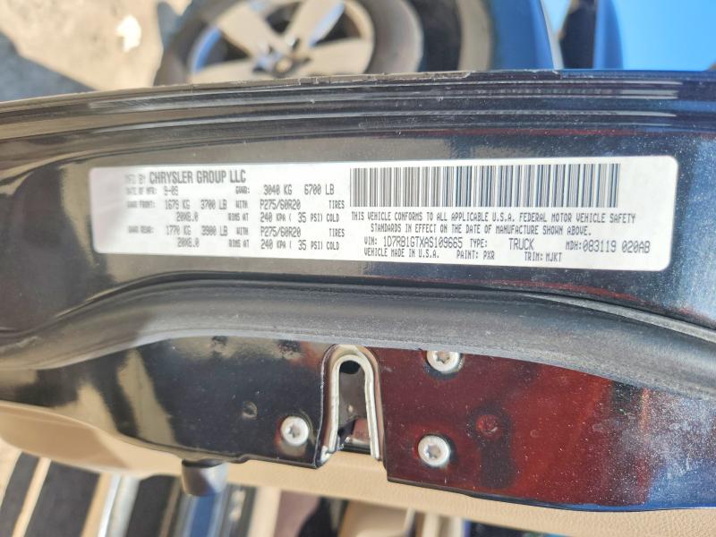 53632426 :رقم المزاد ، 1D7RB1GTXAS109665 vin ، 2010 Dodge Ram 1500 مزاد بيع