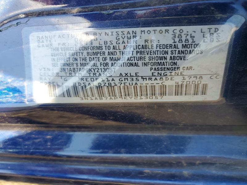 Aukcja sprzedaży 2019 Nissan Sentra, vin: 3N1AB7AP9KY213057, numer aukcji: 52298556