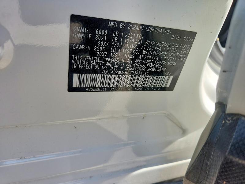 Aukcja sprzedaży 2023 Subaru Ascent, vin: 4S4WMARD7P3454096, numer aukcji: 55248606