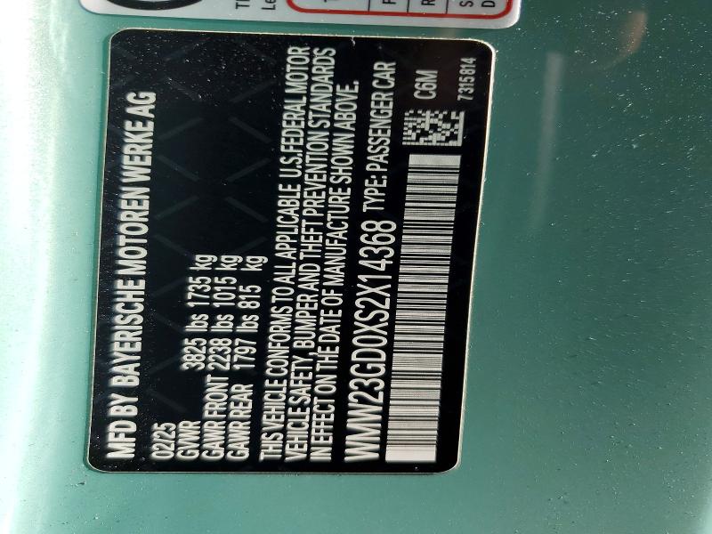 54829956 :رقم المزاد ، WMW23GD0XS2X14368 vin ، 2025 Mini Cooper مزاد بيع