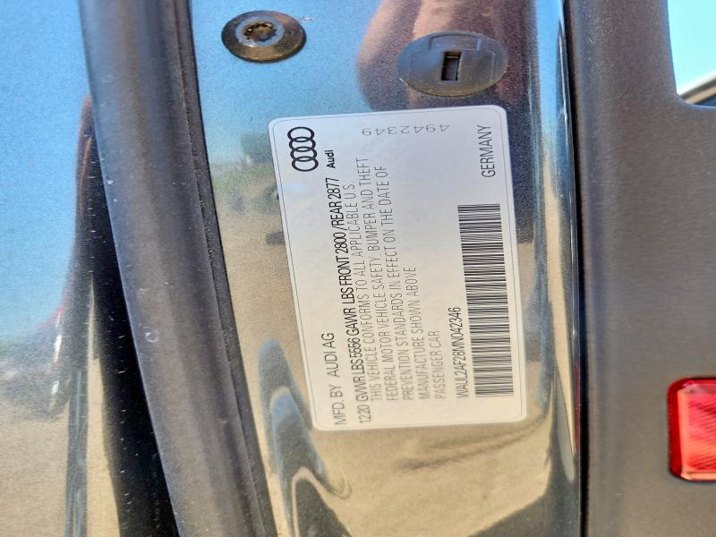 53297376 :رقم المزاد ، WAUL2AF28MN042346 vin ، 2021 Audi A6 مزاد بيع