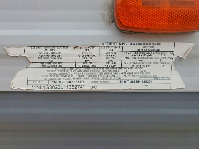 Aukcja sprzedaży 2020 Gulf Stream Kingsport, vin: 1NL1G3023L1135274, numer aukcji: 53962116