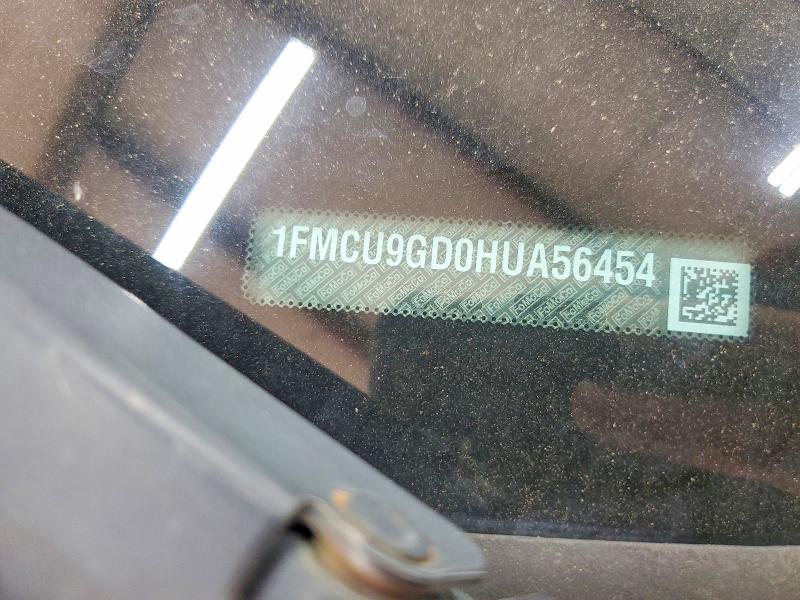 Продаж на аукціоні авто 2017 Ford Escape, vin: 1FMCU9GD0HUA56454, номер лоту: 52230486