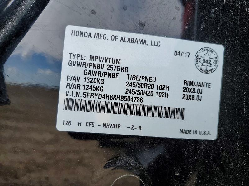 Auction sale of the 2017 Acura Mdx, vin: 5FRYD4H88HB504736, lot number: 52167776