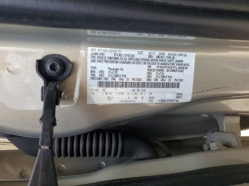 Aukcja sprzedaży 2015 Ford Focus, vin: 1FADP3N21FL268836, numer aukcji: 51754446