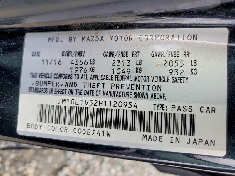 Aukcja sprzedaży 2017 Mazda 6, vin: JM1GL1V52H1120954, numer aukcji: 51905356