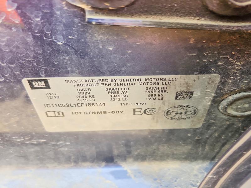 Продаж на аукціоні авто 2014 Chevrolet Malibu, vin: 1G11C5SL1EF186144, номер лоту: 54528146