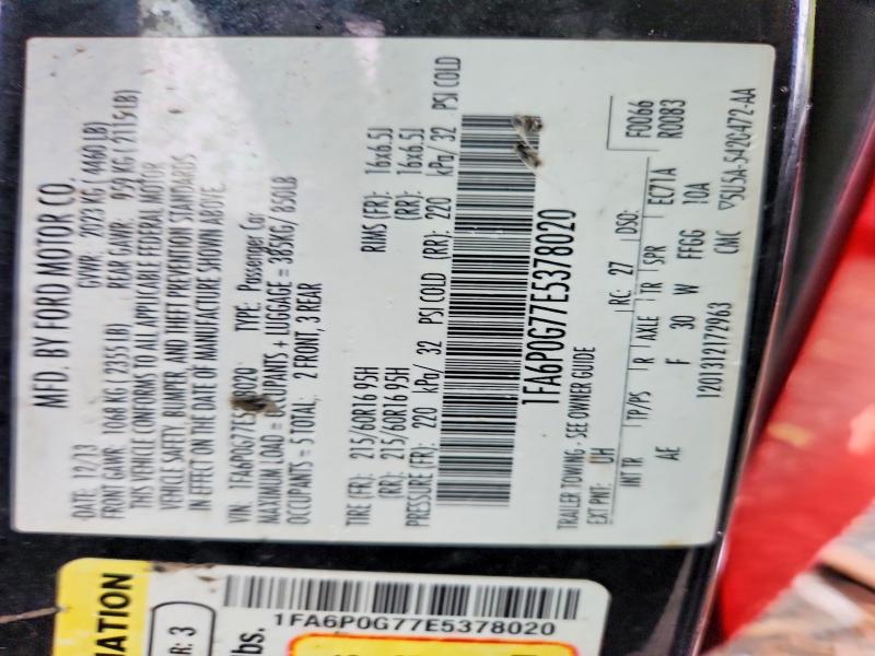 2014 Ford Fusion მანქანა იყიდება აუქციონზე, vin: 1FA6P0G77E5378020, აუქციონის ნომერი: 54325876