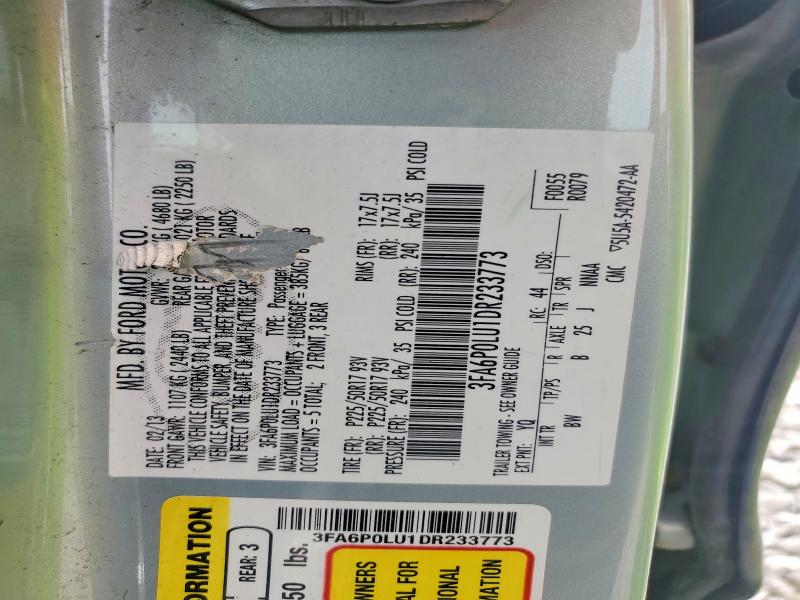Продажа на аукционе авто 2013 Ford Fusion, vin: 3FA6P0LU1DR233773, номер лота: 54873596