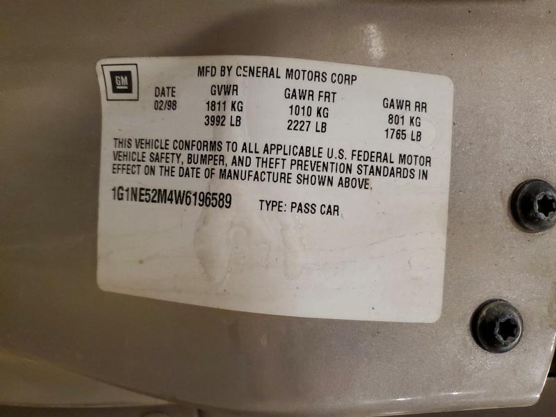 Продажа на аукционе авто 1998 Chevrolet Malibu, vin: 1G1NE52M4W6196589, номер лота: 53184456