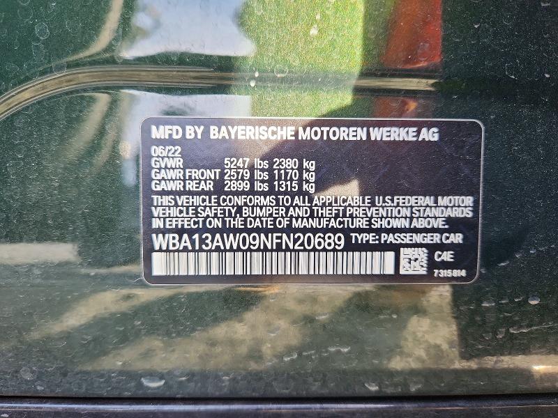 Продаж на аукціоні авто 2022 Bmw M440xi, vin: WBA13AW09NFN20689, номер лоту: 52736516