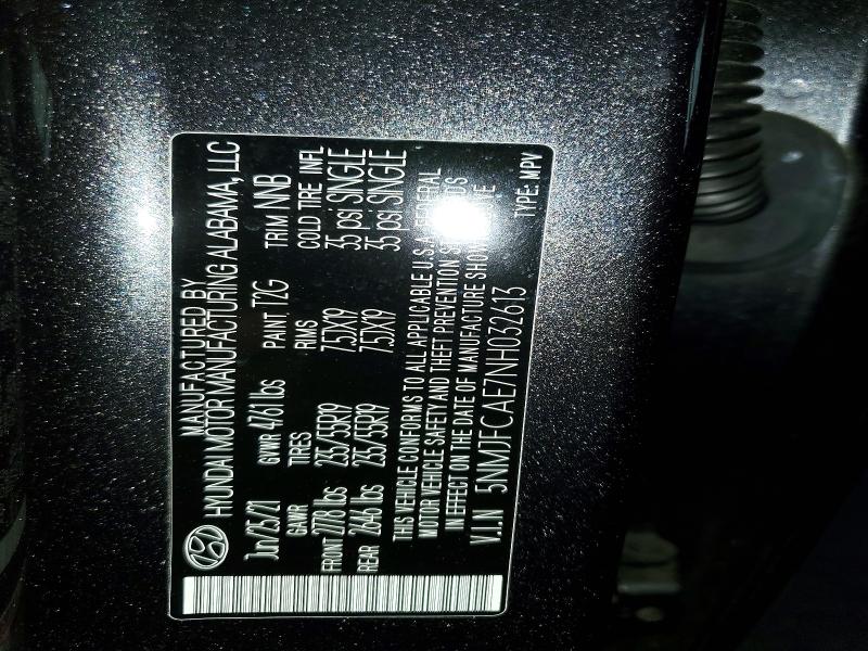 2022 Hyundai Tucson მანქანა იყიდება აუქციონზე, vin: 5NMJFCAE7NH032613, აუქციონის ნომერი: 52723886