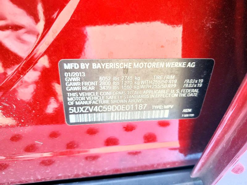 Aukcja sprzedaży 2013 Bmw X5, vin: 5UXZV4C59D0E01187, numer aukcji: 54810526