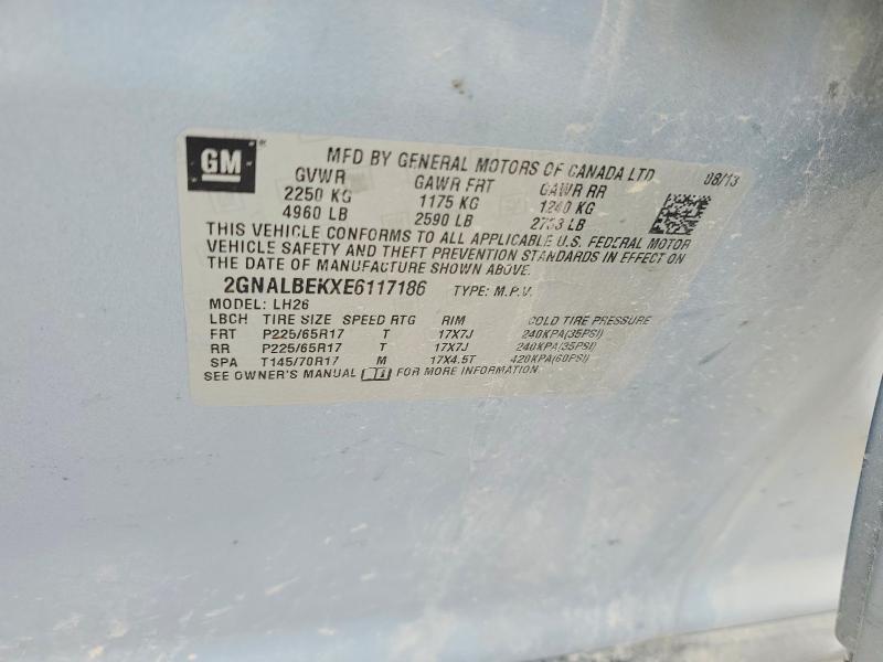 Aukcja sprzedaży 2014 Chevrolet Equinox, vin: 2GNALBEKXE6117186, numer aukcji: 54918396