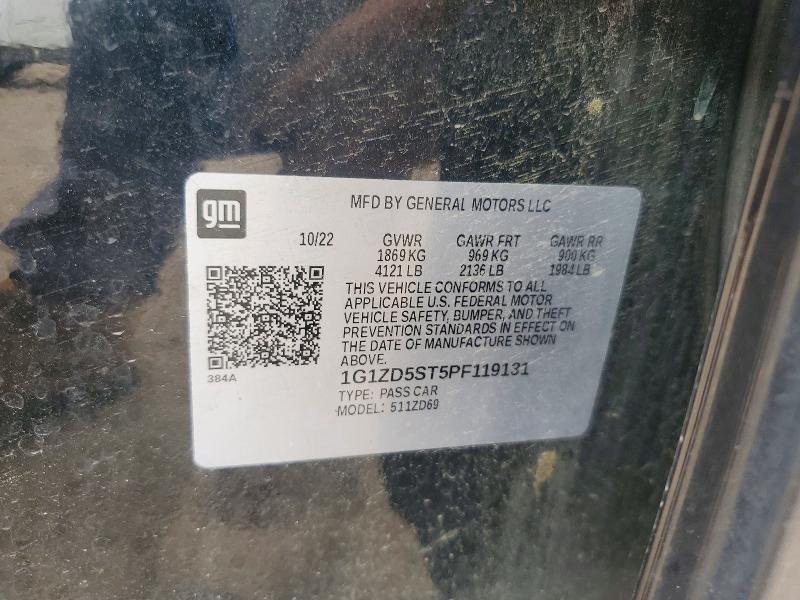 Aukcja sprzedaży 2023 Chevrolet Malibu, vin: 1G1ZD5ST5PF119131, numer aukcji: 52648136