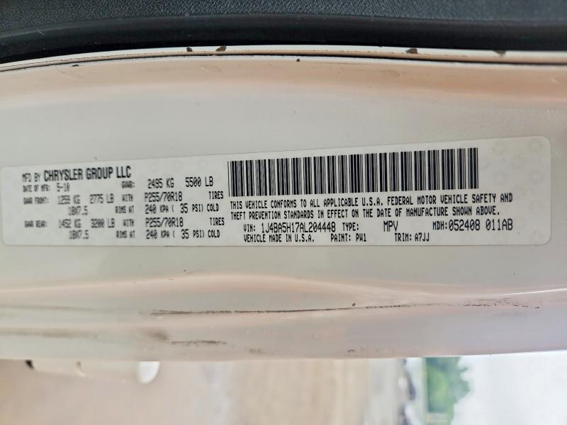 2010 Jeep Wrangler Unlimited მანქანა იყიდება აუქციონზე, vin: 1J4BA5H17AL204448, აუქციონის ნომერი: 54304696