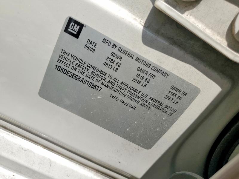 2010 Cadillac Cts მანქანა იყიდება აუქციონზე, vin: 1G6DE5EG5A0103537, აუქციონის ნომერი: 54871336
