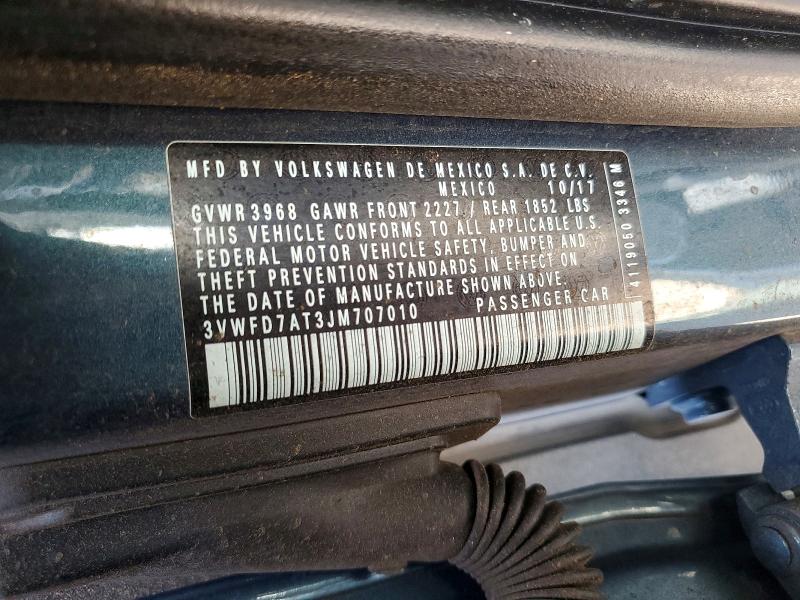 Продажа на аукционе авто 2018 Volkswagen Beetle, vin: 3VWFD7AT3JM707010, номер лота: 52851876
