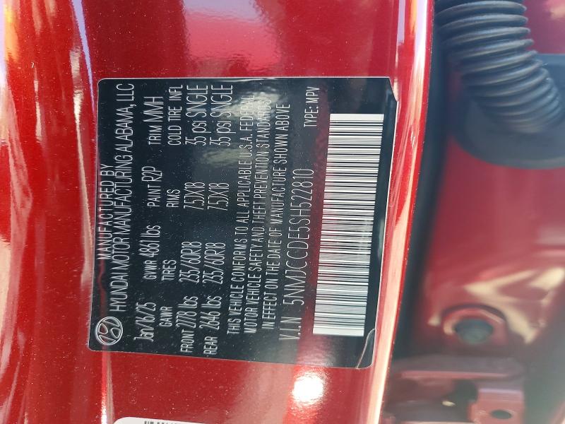 2025 Hyundai Tucson მანქანა იყიდება აუქციონზე, vin: 5NMJCCDE5SH522810, აუქციონის ნომერი: 51040636