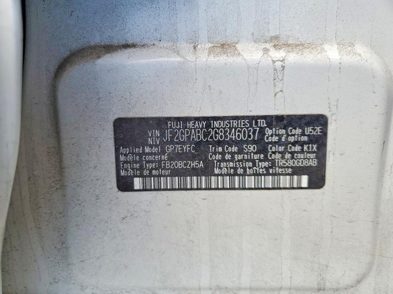 Продажа на аукционе авто 2016 Subaru Crosstrek, vin: JF2GPABC2G8346037, номер лота: 53915586
