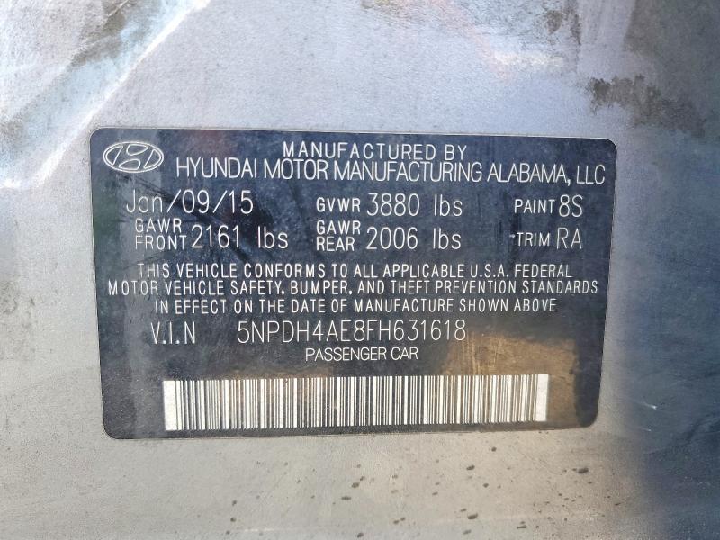 Продаж на аукціоні авто 2015 Hyundai Elantra, vin: 5NPDH4AE8FH631618, номер лоту: 55381146