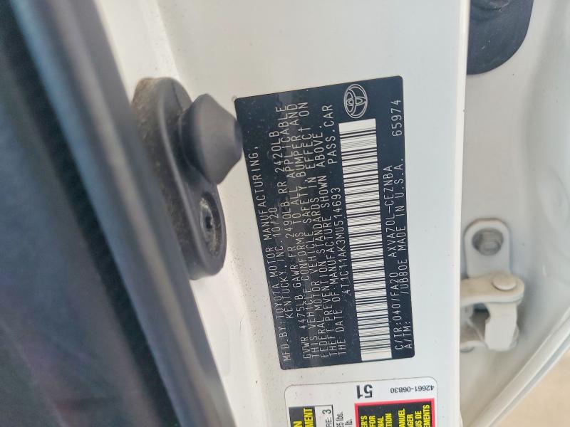 Продажа на аукционе авто 2021 Toyota Camry, vin: 4T1C11AK3MU514693, номер лота: 54671606