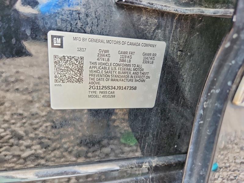 Продажа на аукционе авто 2018 Chevrolet Impala, vin: 2G1125S34J9147358, номер лота: 54519756