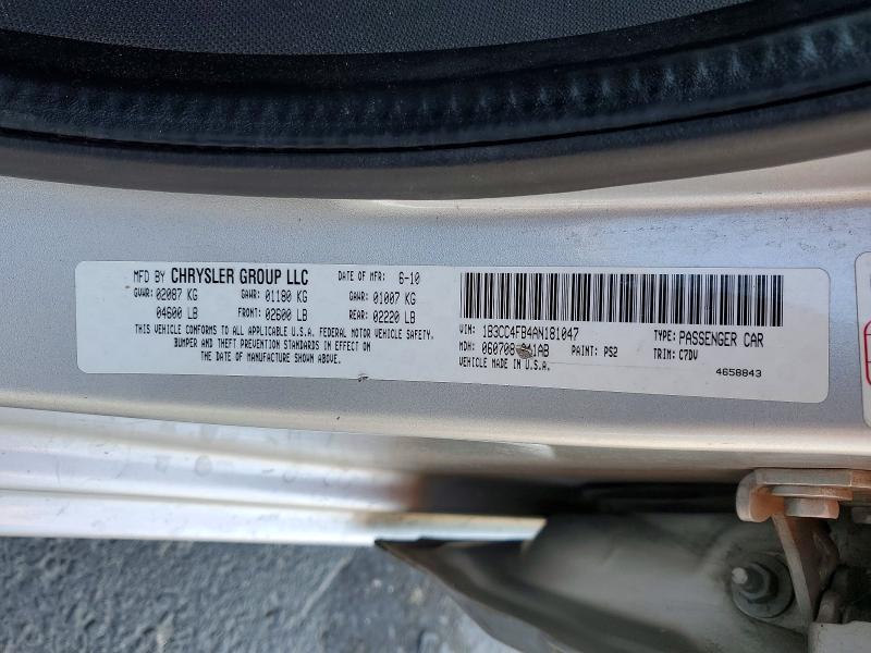 Продажа на аукционе авто 2010 Dodge Avenger, vin: 1B3CC4FB4AN181047, номер лота: 52474466