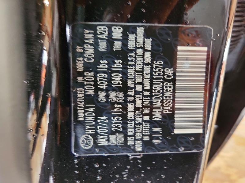 54783886 :رقم المزاد ، KMHLM4DJ5RU115576 vin ، 2024 Hyundai Elantra مزاد بيع