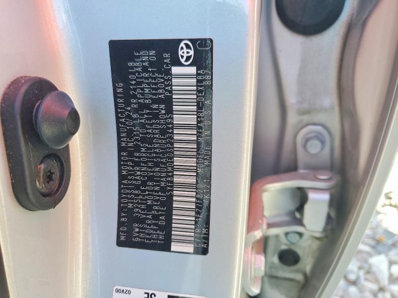 Aukcja sprzedaży 2025 Toyota Corolla, vin: 5YFB4MDE0SP234495, numer aukcji: 54191836