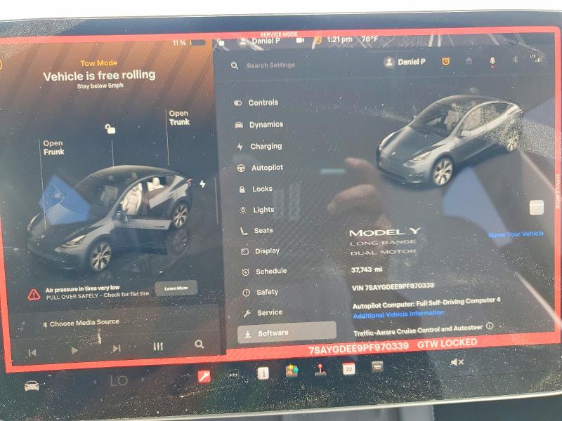 Продажа на аукционе авто 2023 Tesla Model Y, vin: 7SAYGDEE9PF970339, номер лота: 54425376